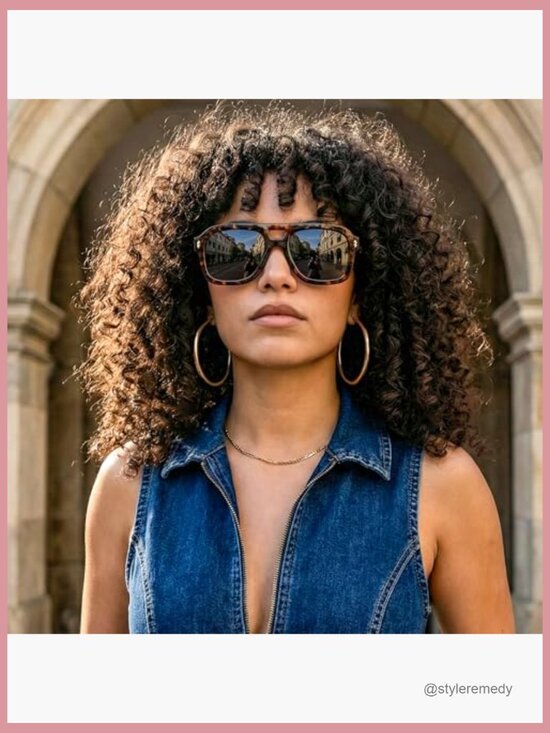 Retro Thick Aviator Sunglasses, Vintage Square Pilot Frame, UV Protection main image 6